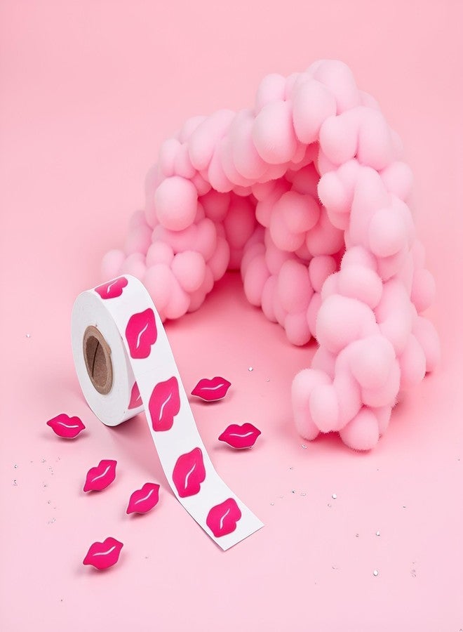 Bwexxt ٥٠٠ قطعة من ملصقات تسمير الشفاه، ملصقات وردية اللون مثقبة ذاتية اللصق على شكل قبلات، ملصقات سرير تسمير ذاتية اللصق قابلة للإزالة، ملصقات جسم مثقبة قابلة للإزالة لتسمير البشرة - Image 5